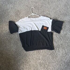 Kids Black and White Colorblock T-Shirt